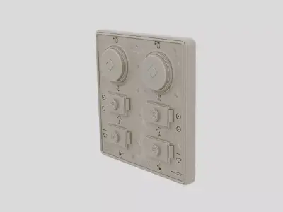 Industrial Machine Control Button Panel for 3D print 3D model