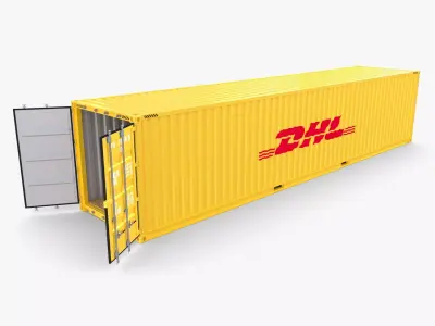 40ft Shipping Container DHL 3D model
