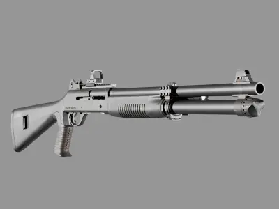 Benelli M4 Low-poly 3D model