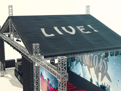 Outdoor Stage 3D model purchase