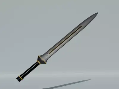 Stylized 3D Sword asset  Low-poly 3D model