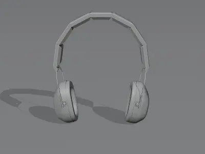 Earmuffs pair of headphones Low-poly 3D model