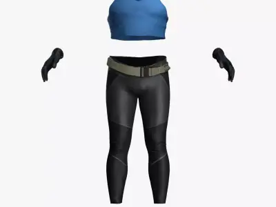 Realistic Sportwear Set for Game Characters Low-poly 3D model