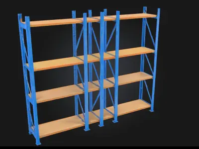Warehouse Shelving Unit  Organized Strength for Industrial  Free 3D model