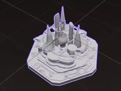 Alien Sci-Fi City Environment 3D model