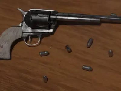 Basic Gun Low Poly 118 kb Free low-poly 3D model