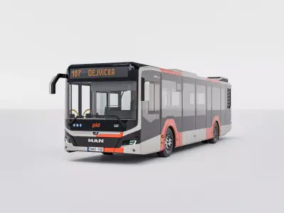 MAN Lions City bus Prague PID - Autobusy Praha 3D model