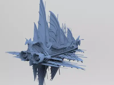 Arrow Speeder Airship 3D model