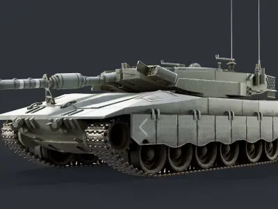 Merkava MK3 Low-poly 3D model