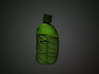 Military Canteen EEUU with Tactical Pouch 3D print model