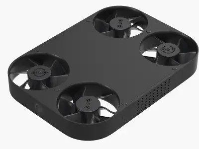 Mini Quadcopter Selfie UAV Black 3D model