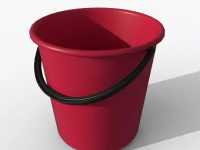 Plastic Bucket Free low-poly 3D model