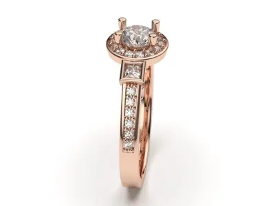 solitaire with ring sizes  8 part S26 3D print model