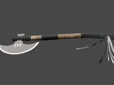 Turgut Alp Axe From Dirilis Ertugrul Free 3D Model Free low-poly 3D model