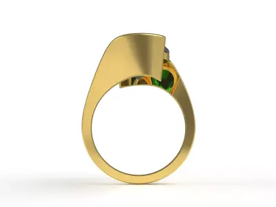 Oval Diamond Solitaire Ring 3D print model purchase