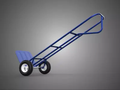 LUGGAGE BAGGAGE CARGO HAND TRUCK DOLLY CART TROLLEY HAUL SKYCAP 3D model