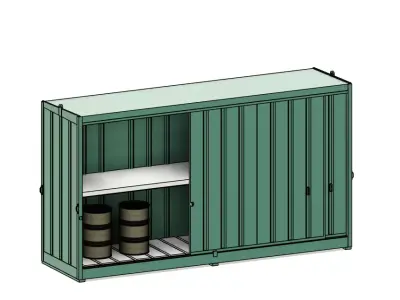 Model Railways Industrial  Large Oil Storage Cabinets for Resin 3D print model