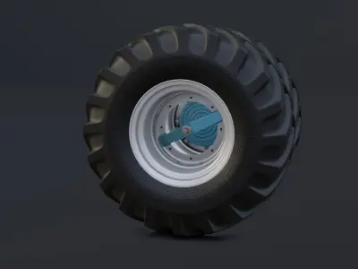 Dual wheels for tractor T-150K in the collection Free low-poly 3D model