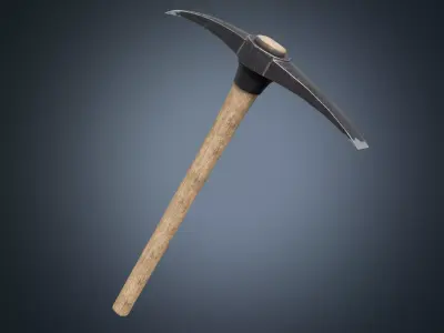 Pickaxe PBR Game Ready Low-poly 3D model
