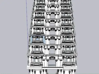 indian temple dome Low-poly 3D model purchase