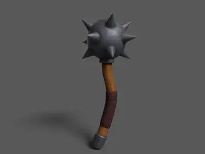 Maces weapon with spikes Low-poly 3D model