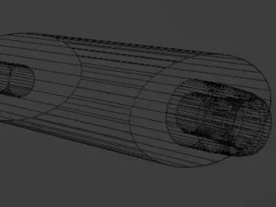 Low Poly Exhaust Muffler Free low-poly 3D model