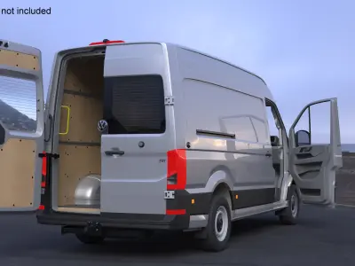  Volkswagen Crafter Van 2024 Silver Metallic Rigged 