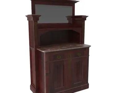 Cabinet Art Nouveau 3D model