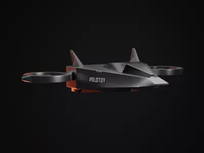 Sci-fi Spaceship 01 Low-poly 3D model