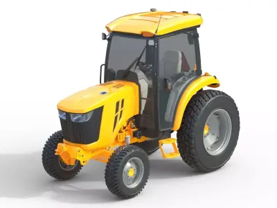 Compact Utility Tractor Low-poly 3D model