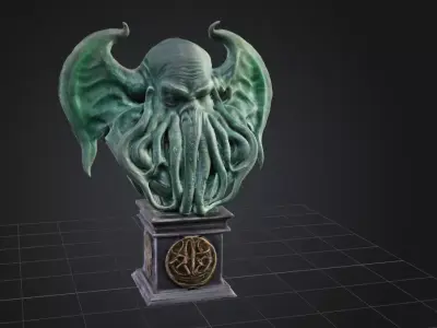 Cuthulu Bust 3D print model