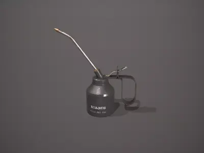Black Oil Can Low-poly 3D model