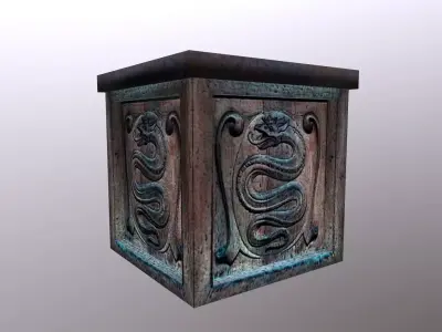 Wooden crate  Free low-poly 3D model