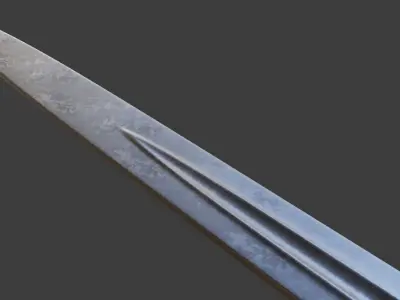 Knight Sword Low-poly 3D model