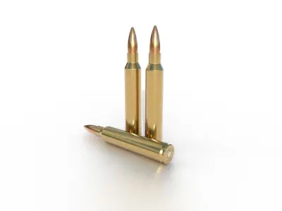 300 Remington Ultra Magnum Ammo Low-poly 3D model