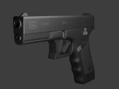 glock 17 gen 4 low poly Low-poly 3D model