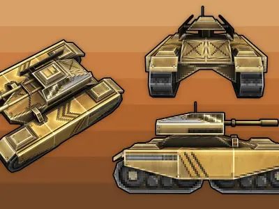 SCRAPDOG Dune Dozer tank Low-poly 3D model