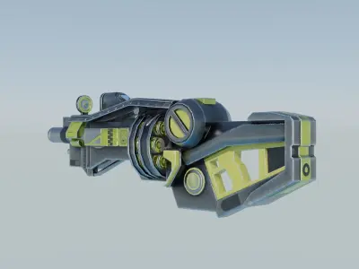 Sci-Fi Shotgun - Aim Shooter Low-poly 3D model