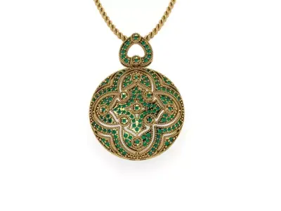 Royal Antique Diamond Pendants 3D print model