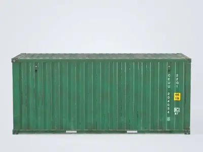 Container 20ft Green 3D model