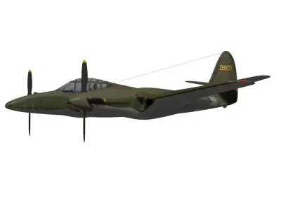 McDonnell XP-67 Bat 3D model
