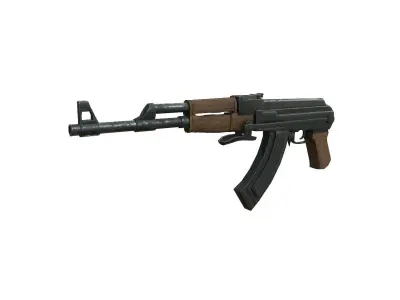 Ak47 short  Free low-poly 3D model