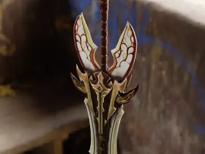 Sword light stylized Free low-poly 3D model