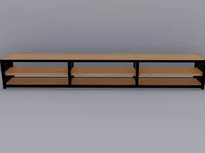 Industrial TV stand 3D model