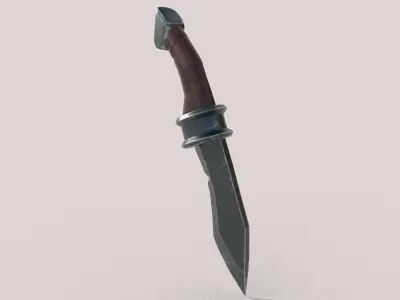 Stylized Knife Low-poly 3D model
