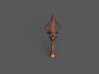 Primitive Spiked Club -Stylized 3D Game Asset Free low-poly 3D model