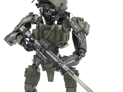 Military Humanoid robot 3D model