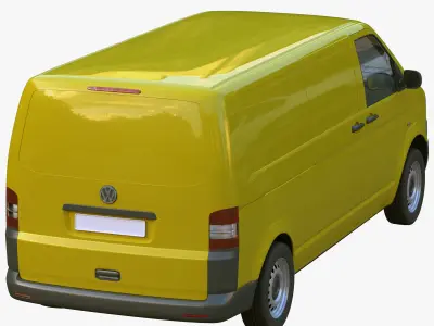 VW Transporter T5 cargo van LBW 3D model