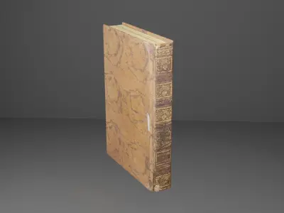 Old Martial Arts Book textured Low-poly 3D model