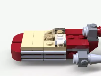 Lego Landspeeder Low-poly 3D model